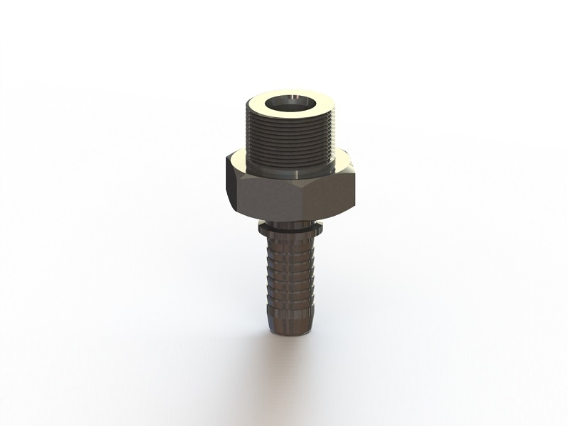 DIN 24° Heavy Duty to Barb