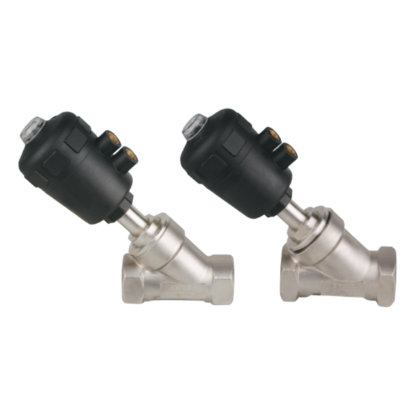 2 Way, 2 Position Solenoid Valves - Two-Port SD Piston-operated Angled-seat Valve